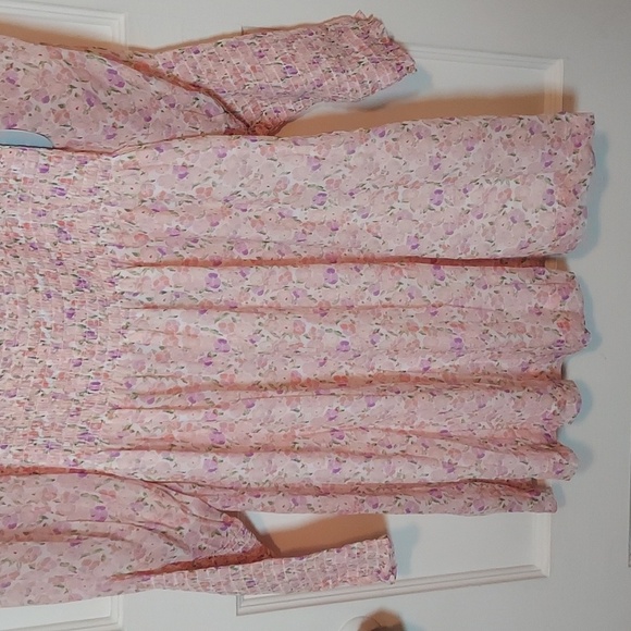 Hill House Grace Mini Nap Dress Pansy Pink Multi Georgette - Picture 16 of 16